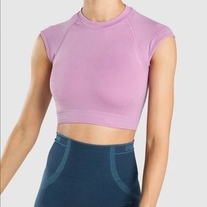 Gymshark Apex Seamless Crop Top - purple/light purple